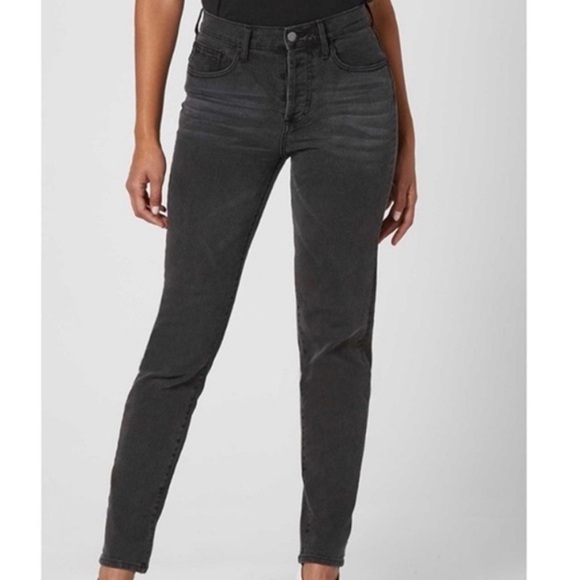 DSTLD women’s mom fit charcoal washed button fly jeans straight fit size 25 x 30 - Picture 1 of 5